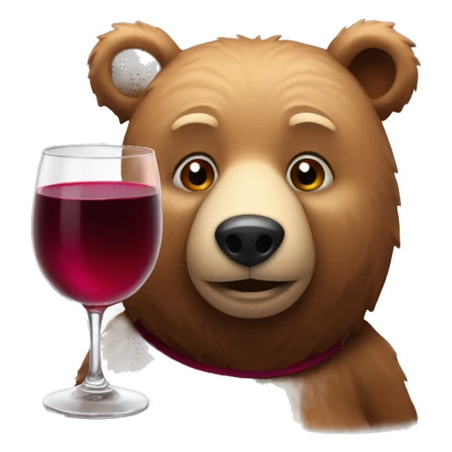 Bear with mulled wine  sticker