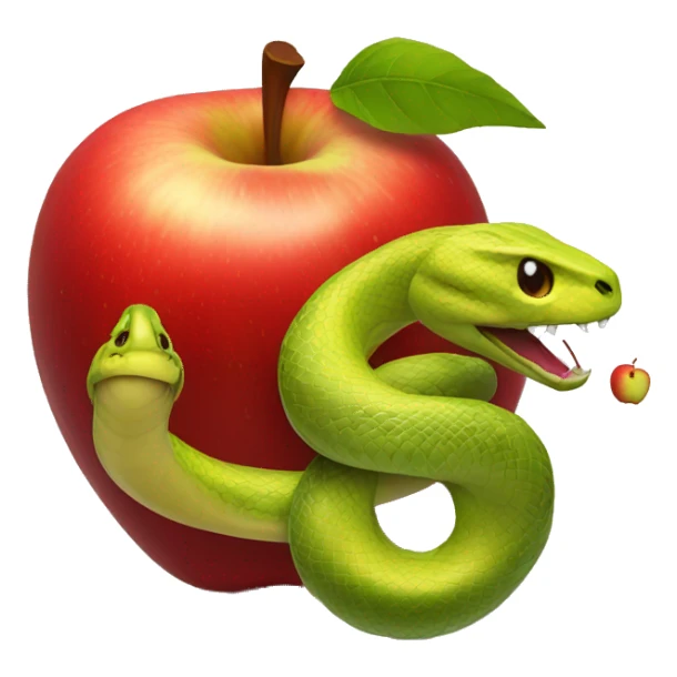 RED Apple and snake sticker