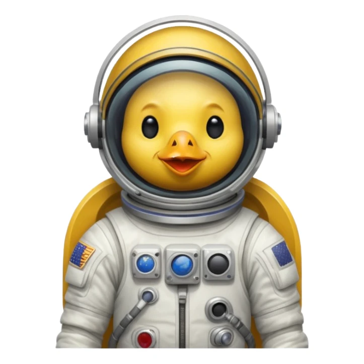 sketched chicken astronaut sticker