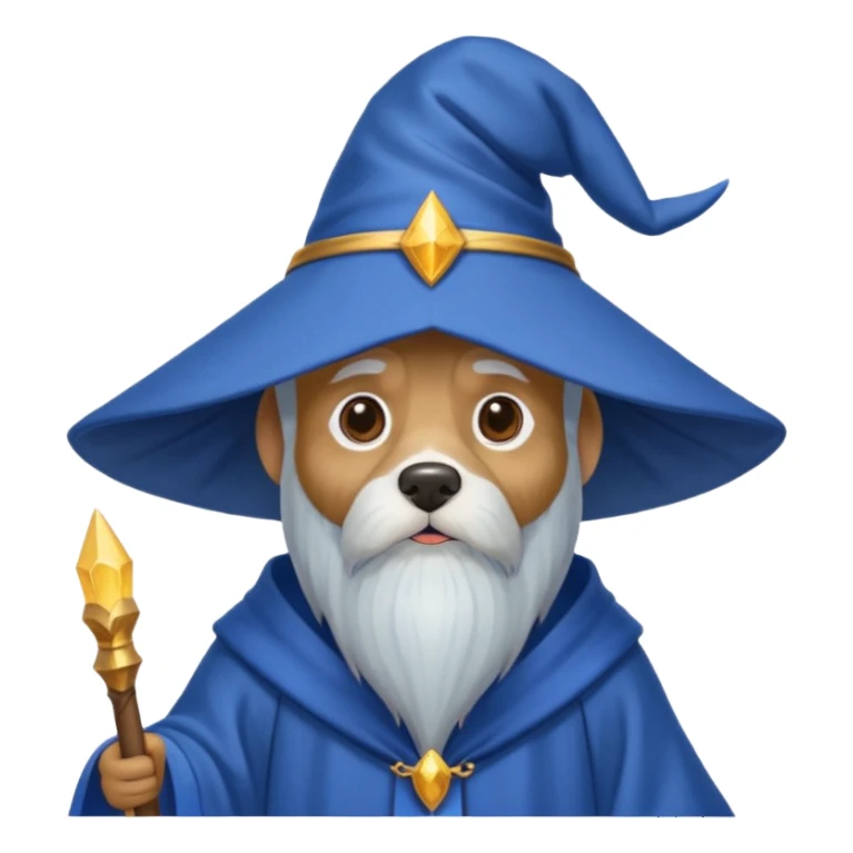 Dog wizard sticker