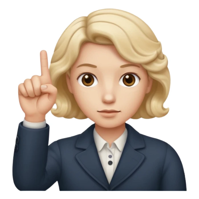 The index finger make it curl sticker