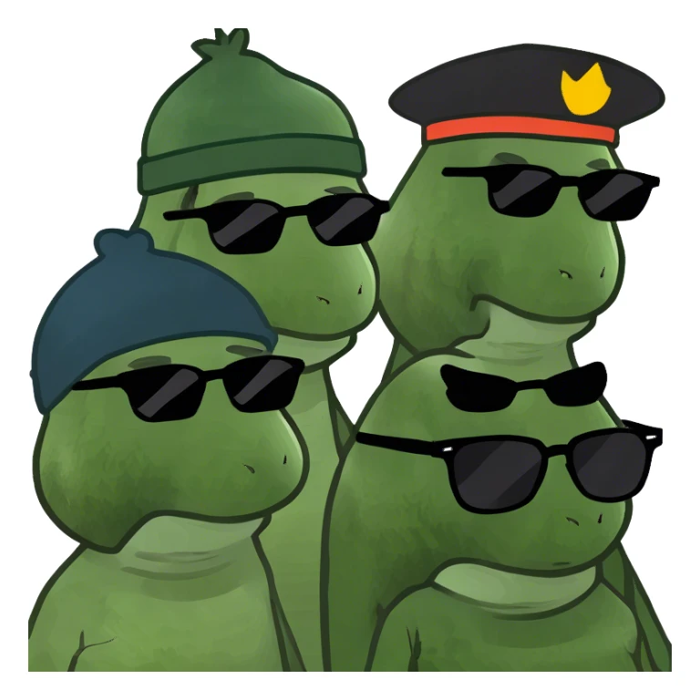 four friends in Shanghai sticker