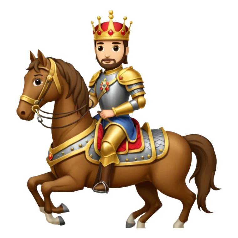 King and horse sticker
