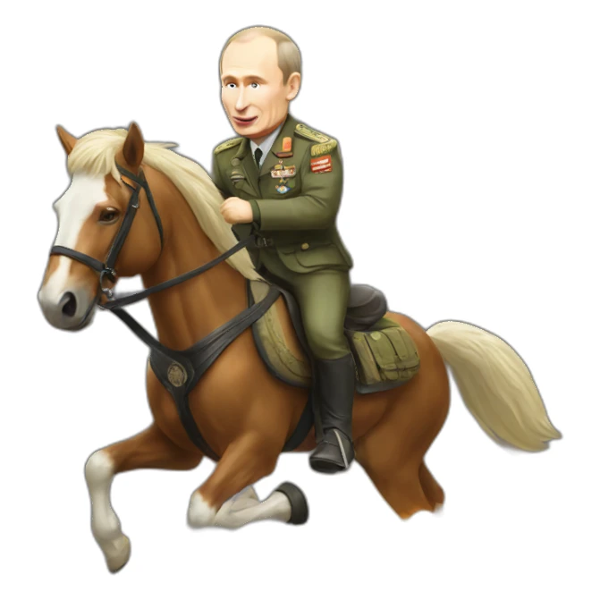 putin riding a missil sticker