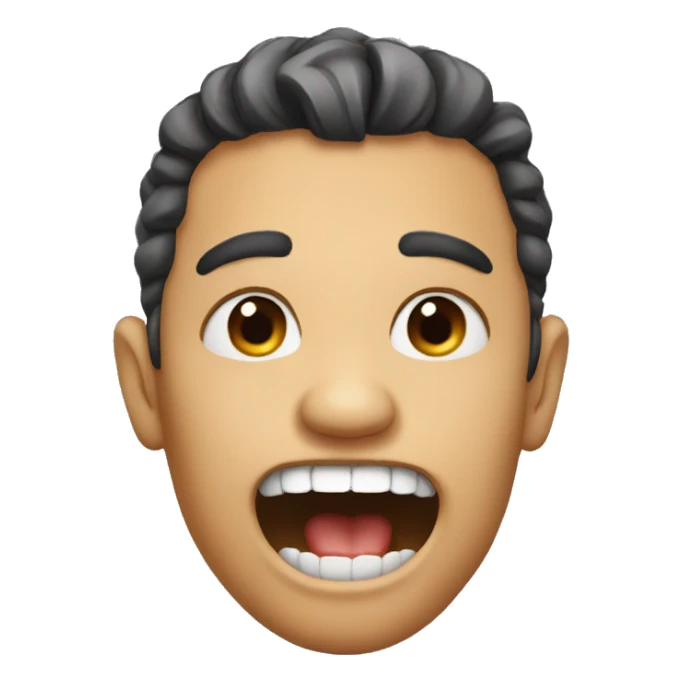 Biting face emoji sticker