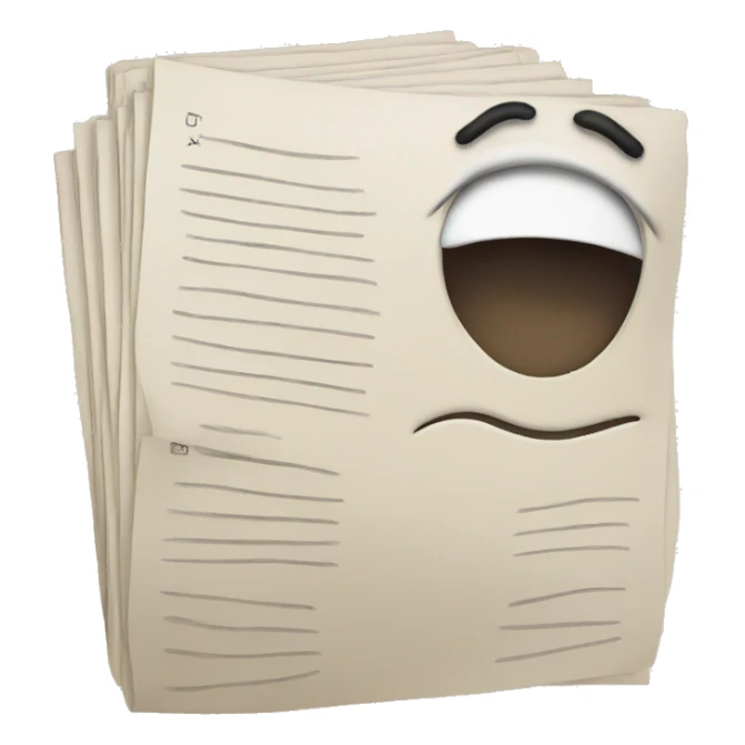 man is scared of documents  sticker