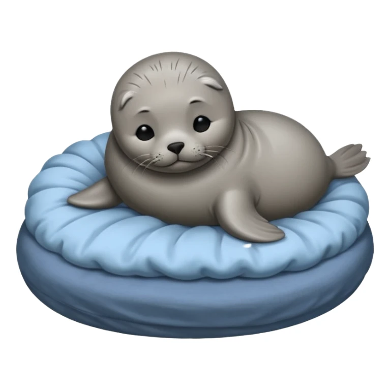 seal in bed  sticker