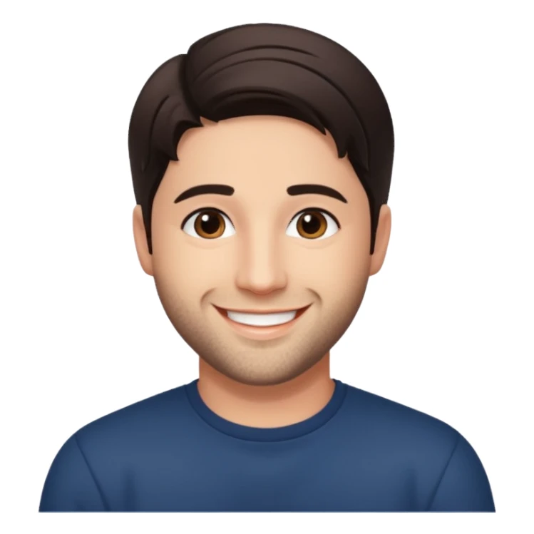 Josh Peck with dark brown hair sticker