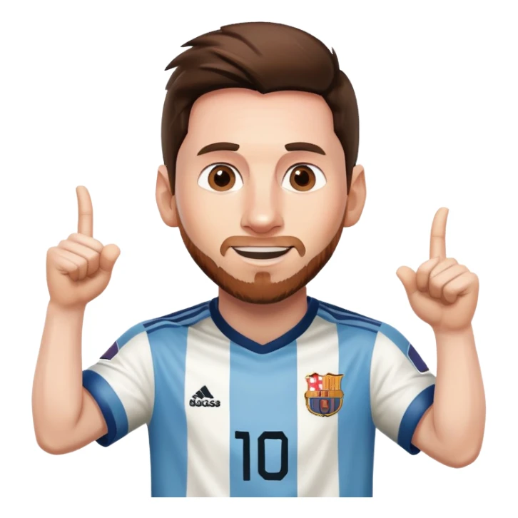 Messi celebrating a goal sticker
