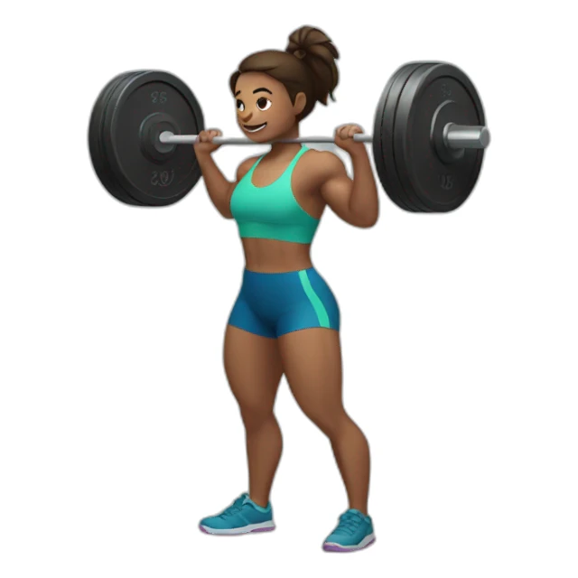 women weightlifiting sticker