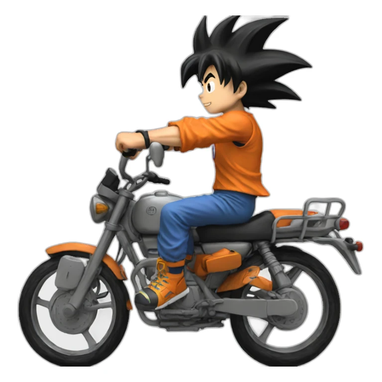 Goku on bike sticker