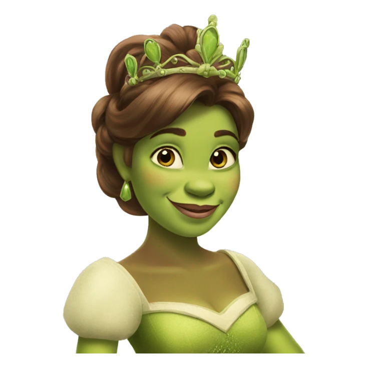 Shrek as a Disney princess sticker