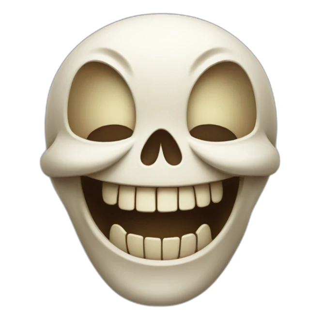 a skull laughing sticker