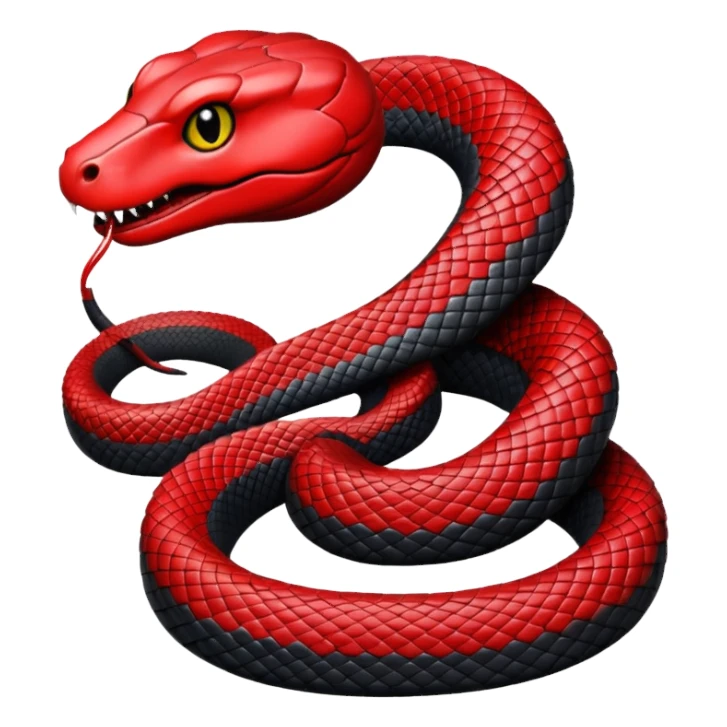Black and red gothic snake sticker
