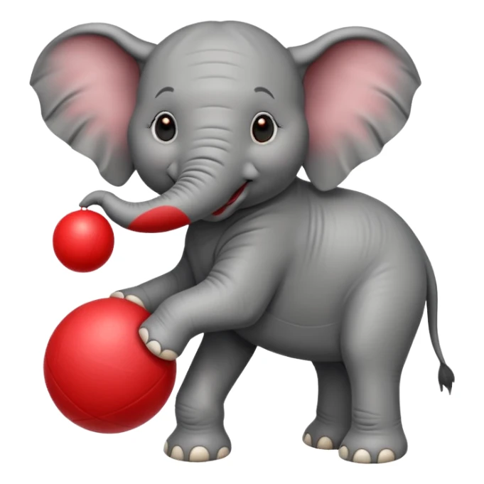 circus elephant with holding ball sticker