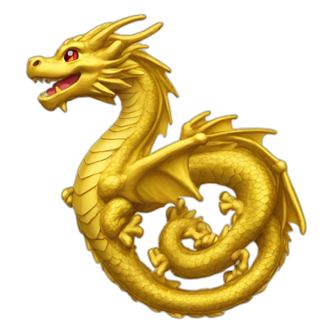 dragon gold coin sticker