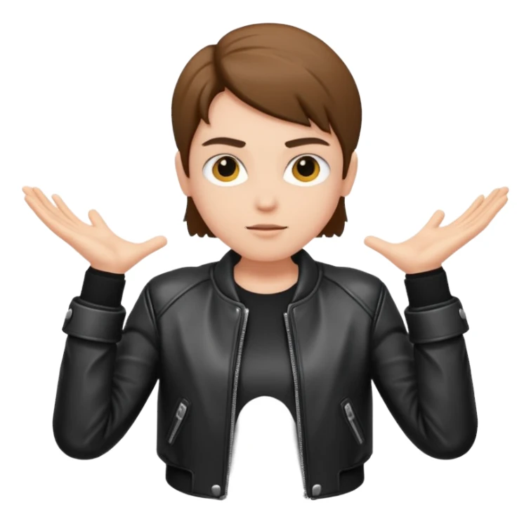 cool person shrug pose sticker