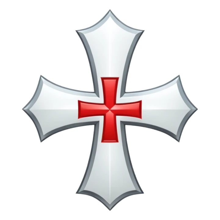 Knights Templar cross sticker