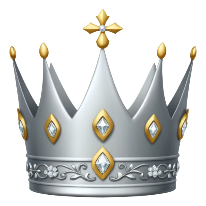 silver crown, gold crown, diamond crown sticker