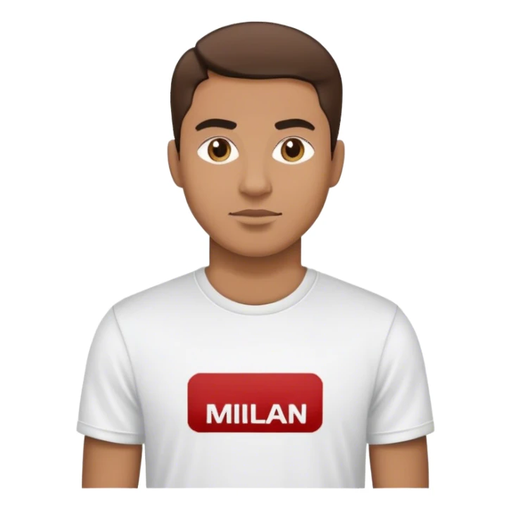 Milan t shirt guy sticker