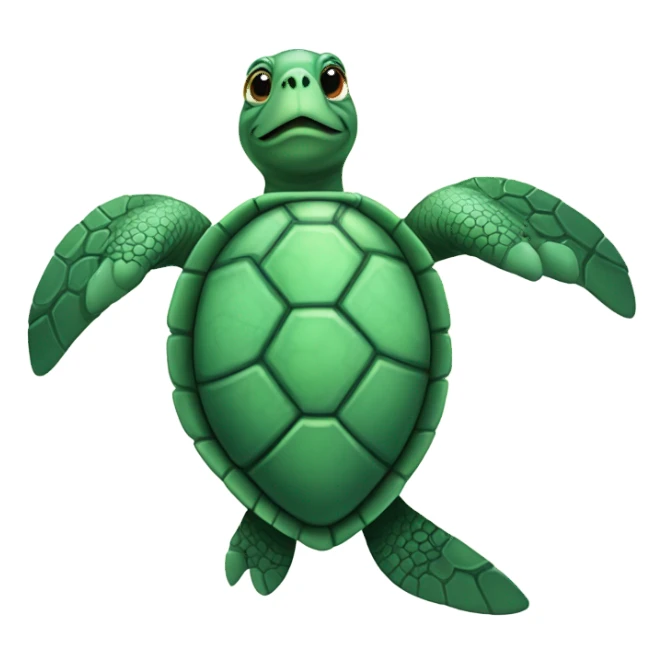 Seaturtle doing a peace sign  sticker