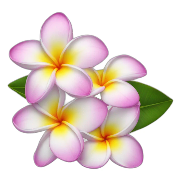 Plumeria flower sticker