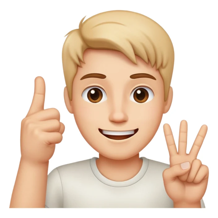 Happy face with a middle finger  sticker