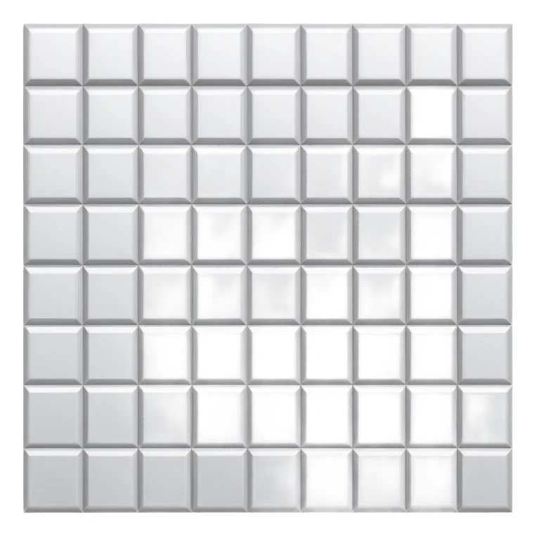 Light gray and white square with a checkered pattern 8x8 sticker