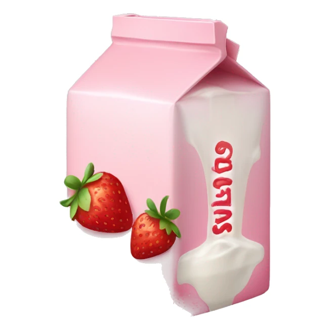 strawberry milk box sticker