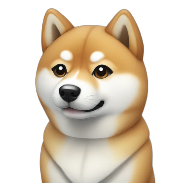 Shiba in snow sticker