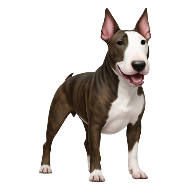 brindle english bull terrier on back sticker