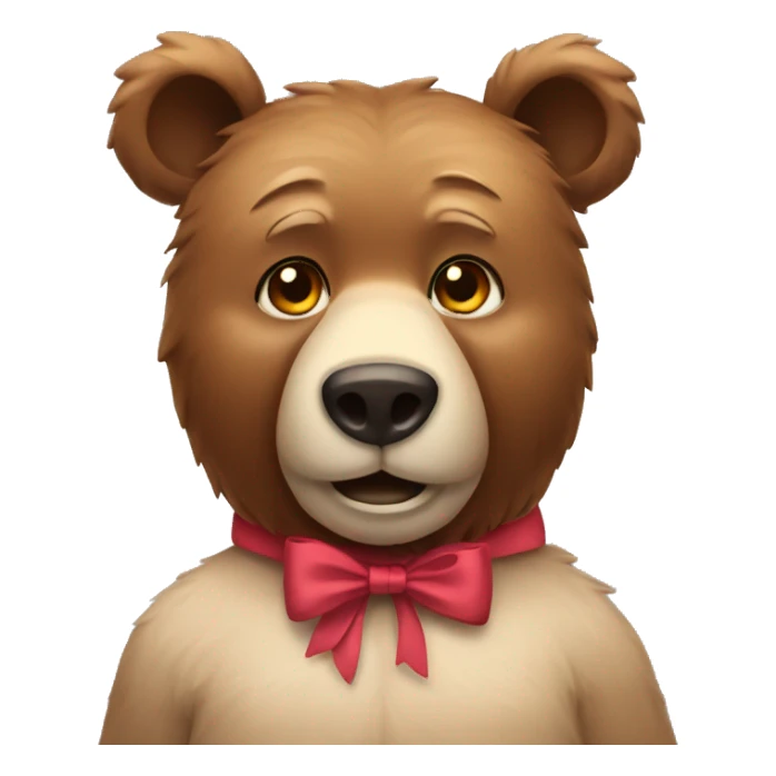 bear wearing bow sticker