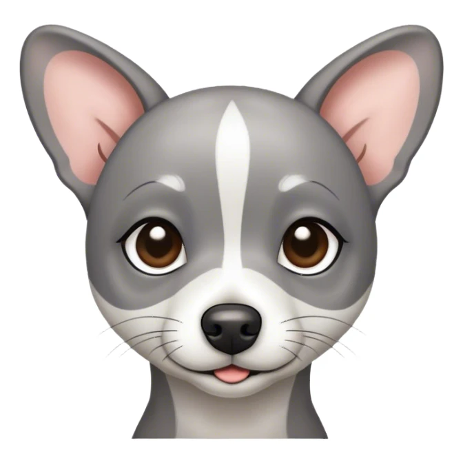 Gray rat terrier dog  sticker