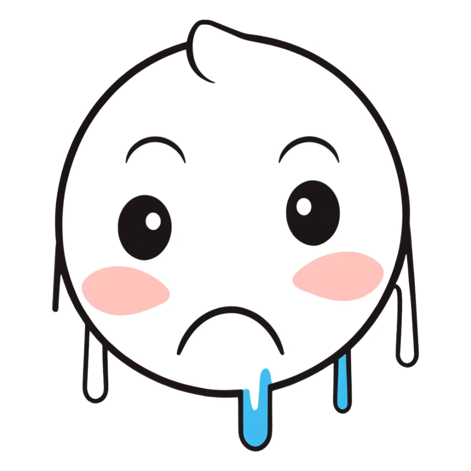 crying face with tears sticker