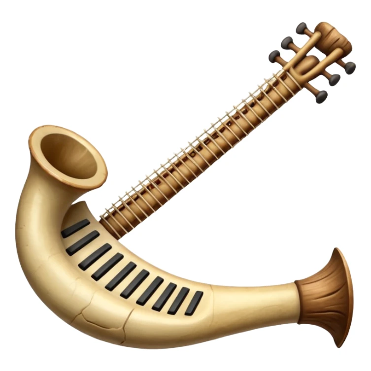 prehistoric musical instrument sticker