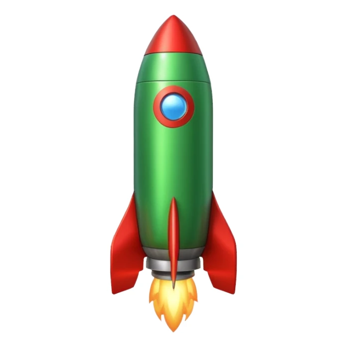 green (EAF3B2) rocket  sticker