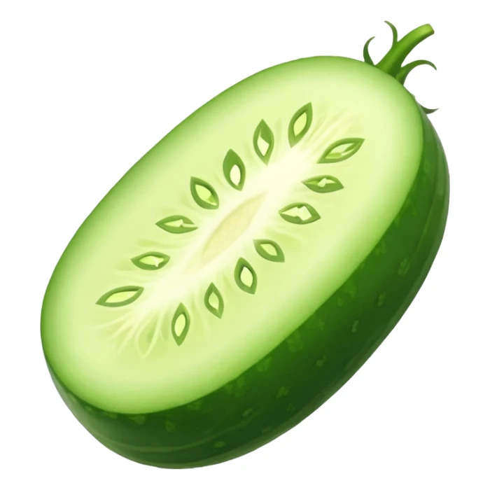 cucumber with small piece  sticker