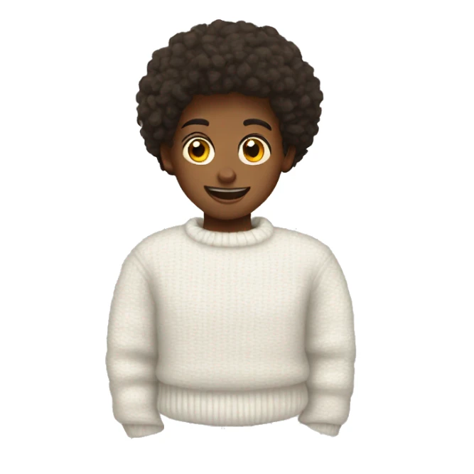 Cozy white sweater sticker