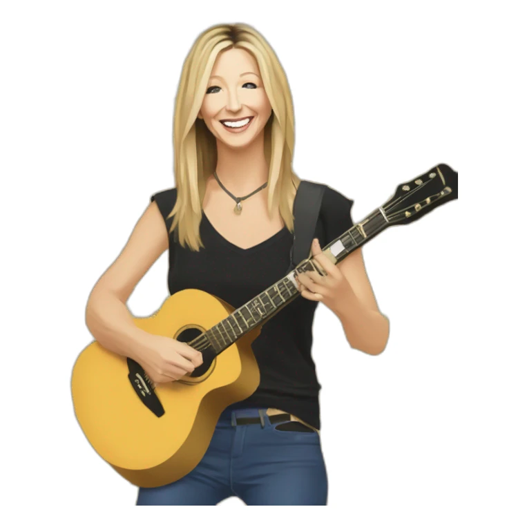Lisa kudrow phoebe buffay with guitarr sticker