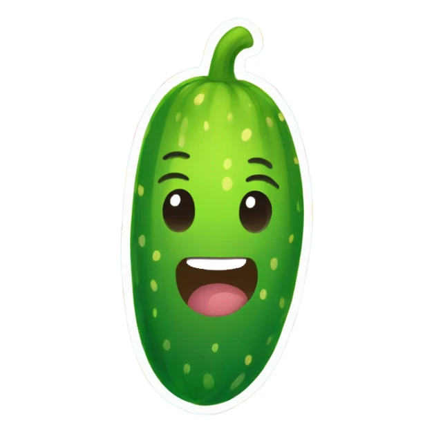 Rainbow pickle sticker