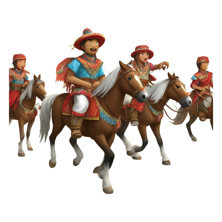 altai turks on horseback sticker