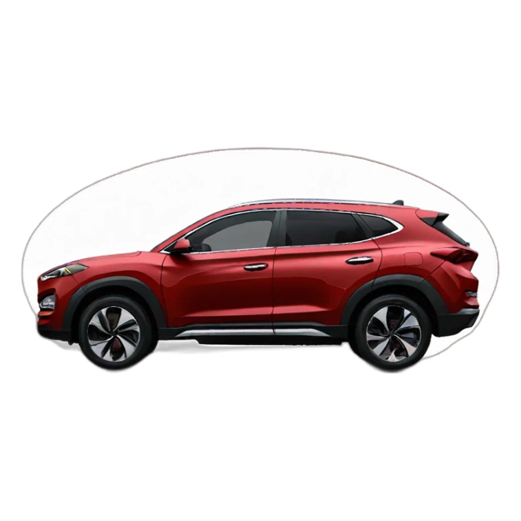 red hyundai tuscon 2023 sticker