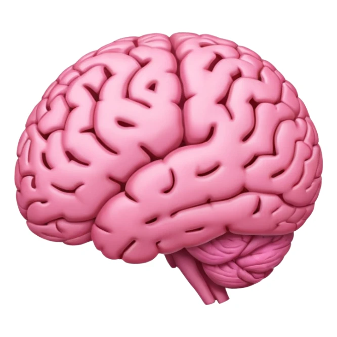 Pink brain sticker