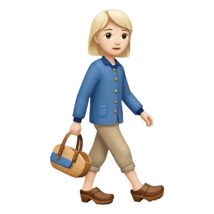 hollands loper met klompen sticker