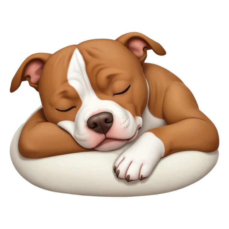 Muscular pitbull sleeping sticker