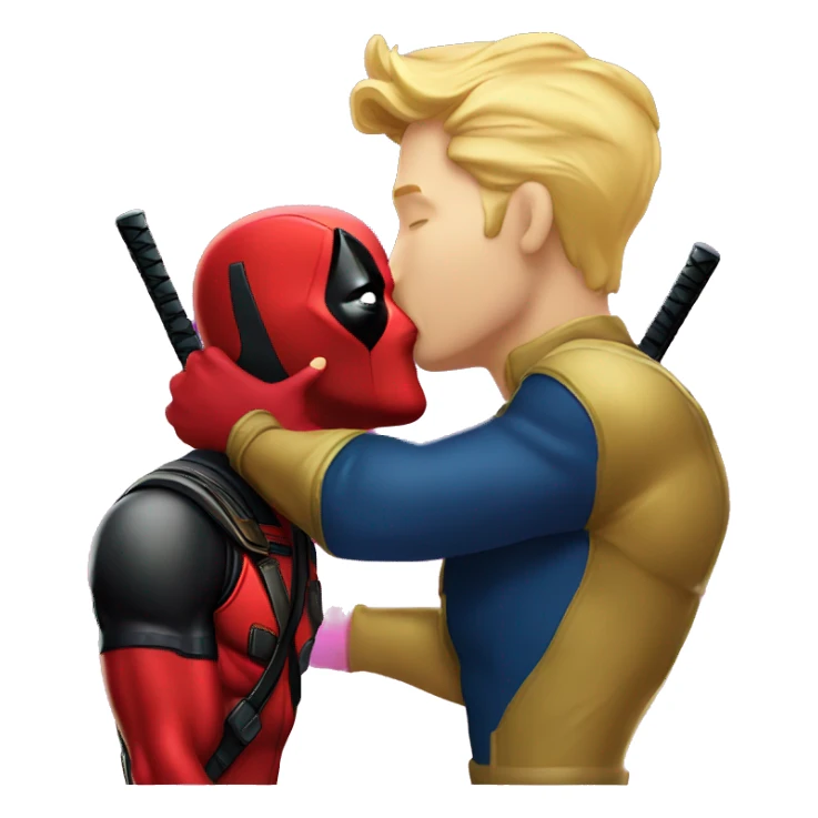 Homelander kissing Deadpool sticker