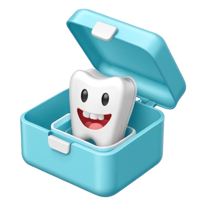 Dental floss in a box sticker