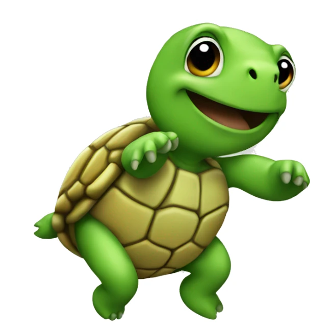 Turtle dancing sticker