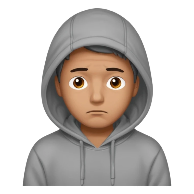 men with hoodie sad sticker