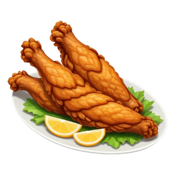 Fried chicken wing sticker